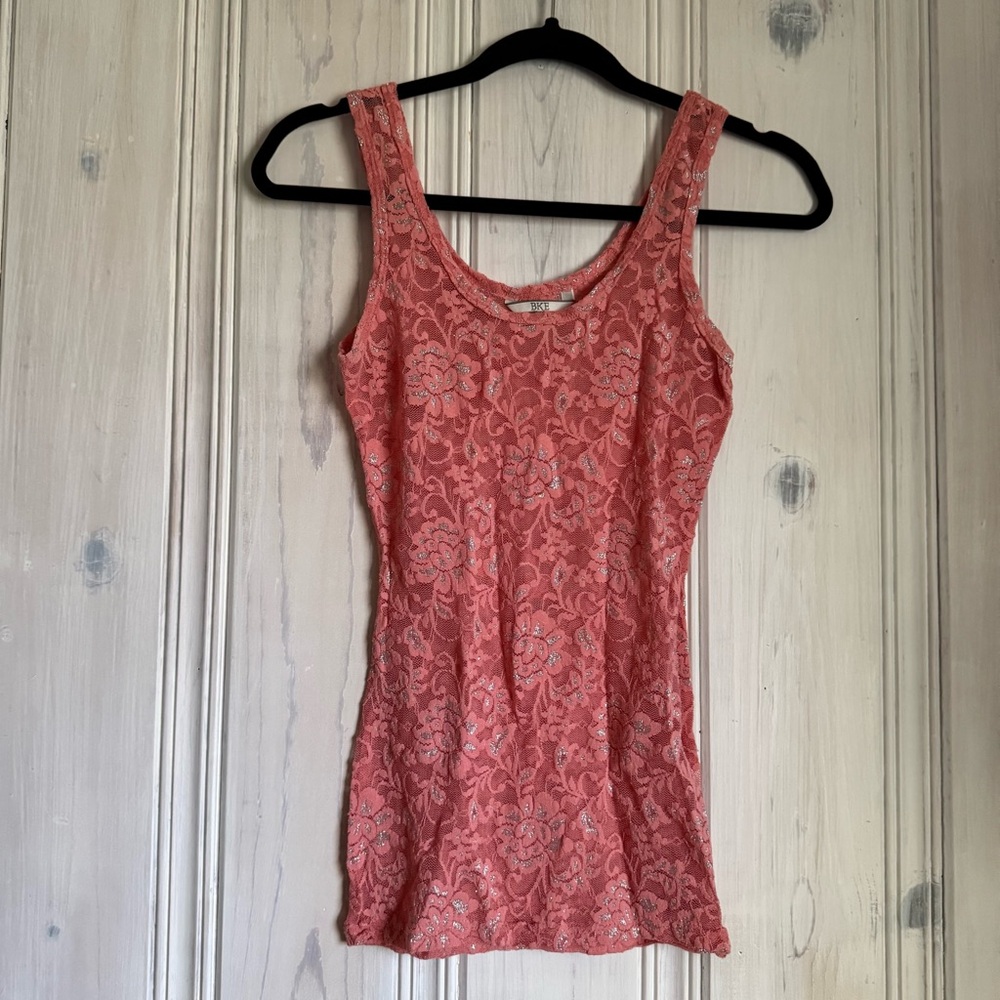BKE Women’s Floral Lace Sleeveless Tank size XS